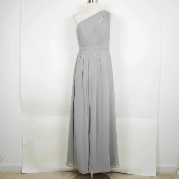 sachin and babi light blue dress One Shoulder Mother of the Bride Dress, Dark Gray main image 1